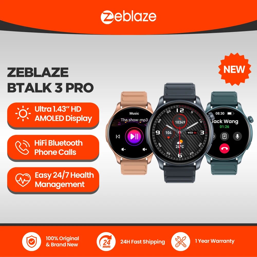 Smartwatch X2 - Nowy Zeblaze Btalk 3 PRO 1,43-calowy