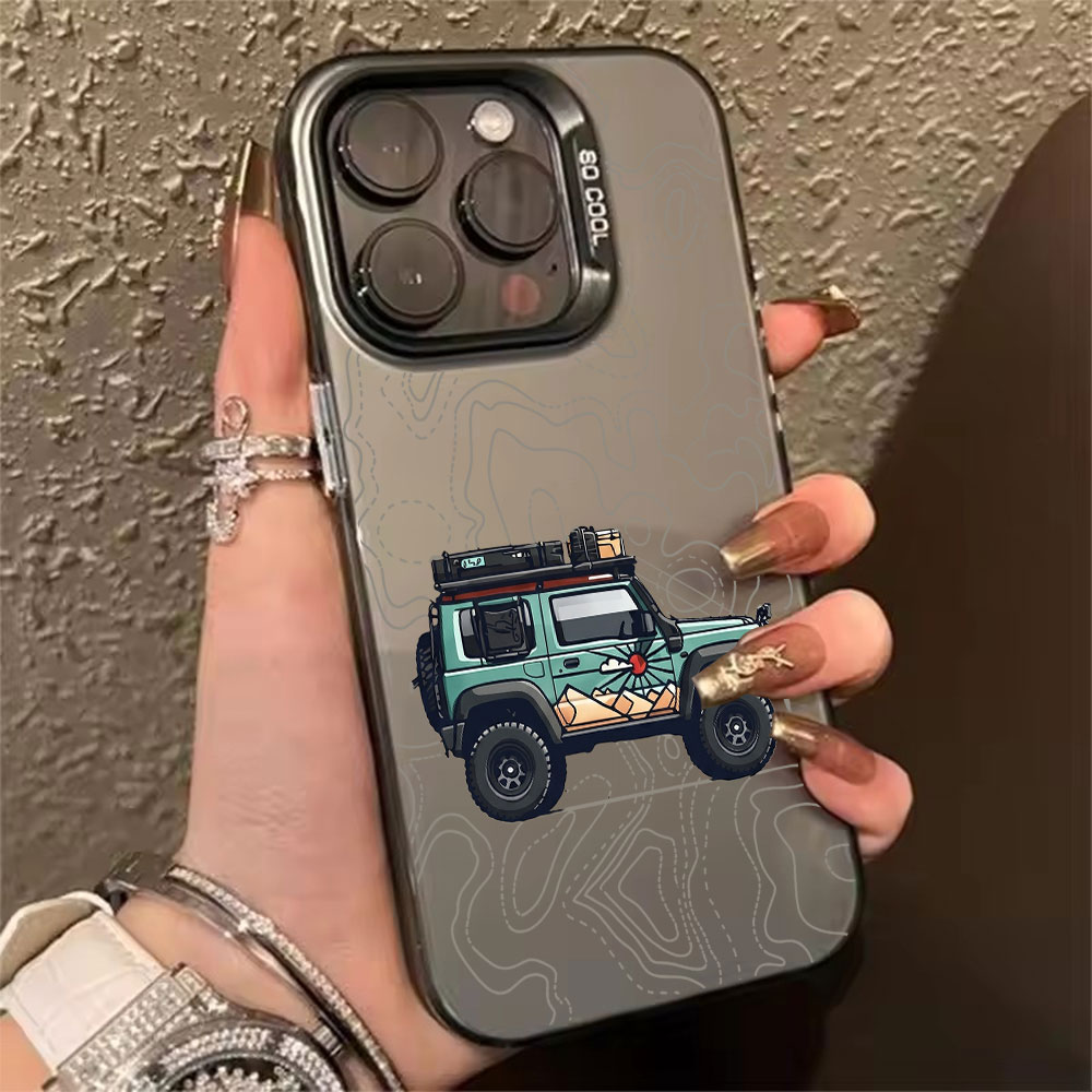 Apple Iphone 16 - Prosty wzór samochodu, etui na telefon