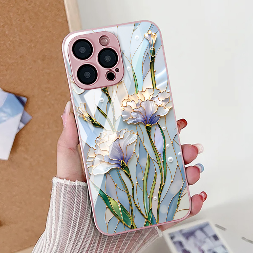Screen Protector Film - Etui na telefon z motywem kwiatu