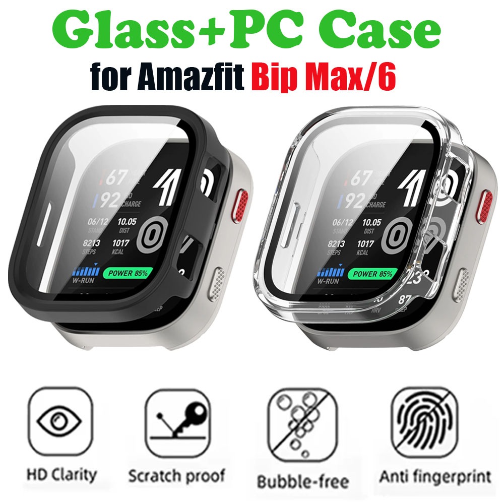 Amazfit Smartwatch Accessories - Szkło+Etui do Amazfit Bip Max, Folia