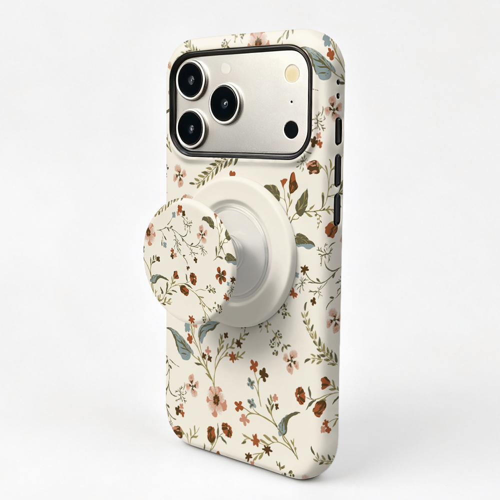 Huawei Mate 60 - Urocze etui magnetyczne z motywem kwiatowym
