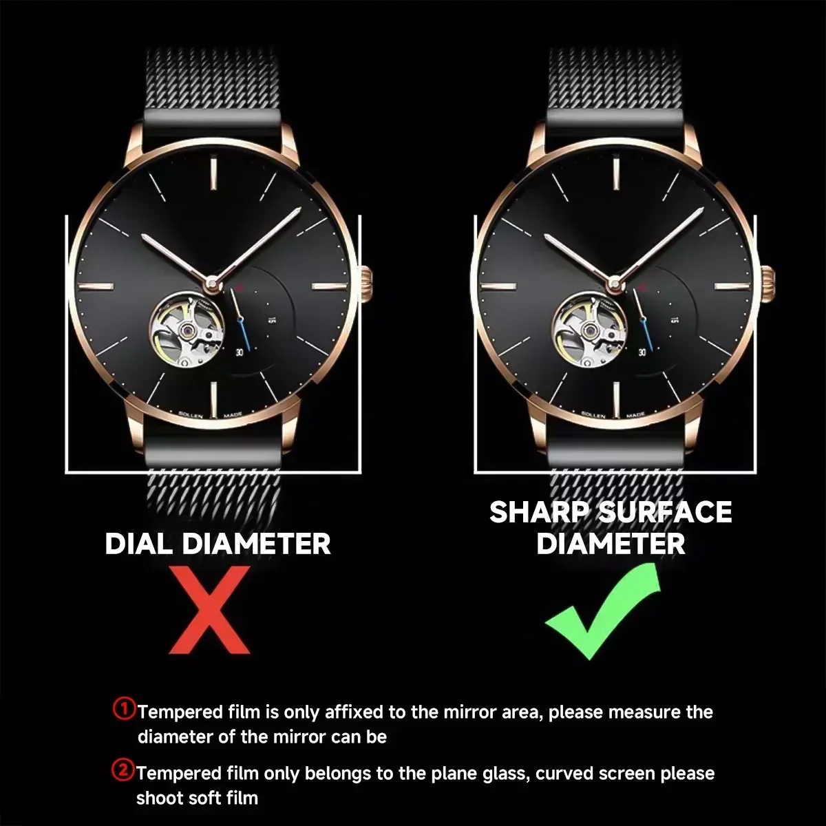 26-46mm Uniwersalne szkło hart – Watch Face Protector recenzja i cena